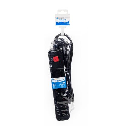 Aigostar - Prailgintuvas su jungikliu 4Z Tipas F 1,5m juoda