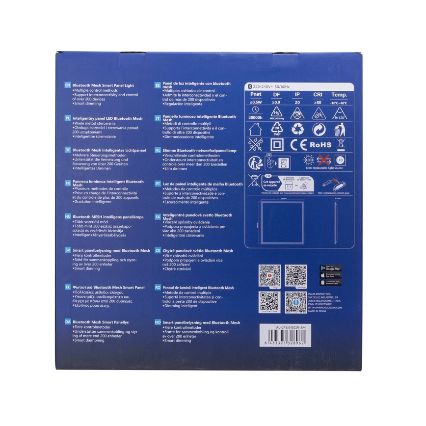Aigostar - Reguliuojamas LED įleidžiamas skydelis MESH LED/36W/230V 2700-6500K 60x60 cm