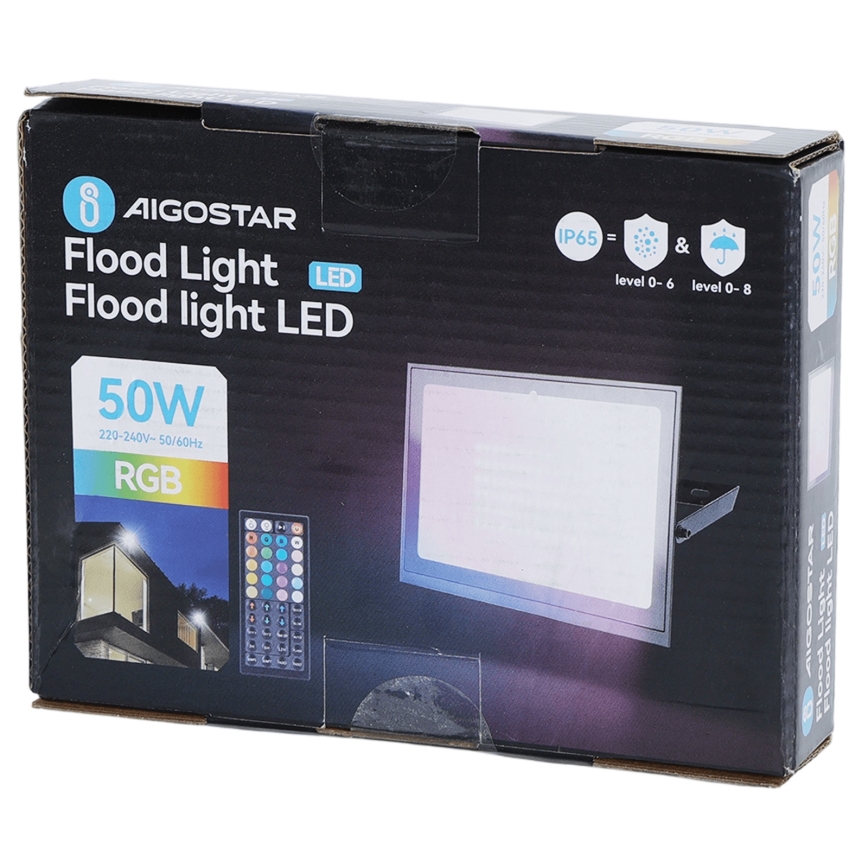 Aigostar - LED RGB reguliuojamas prožektorius LED/50W/230V IP65 + nuotolinis valdymas