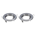 Aigostar - RINKINYS 2 vnt. rėmelių įleidžiamam šviestuvui GU10 Ø 8 cm blizgus chromas