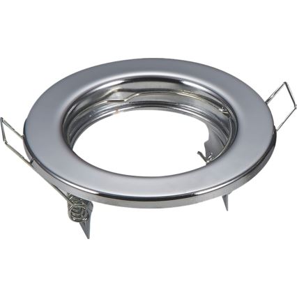 Aigostar - RINKINYS 2 vnt. rėmelių įleidžiamam šviestuvui GU10 Ø 8 cm blizgus chromas