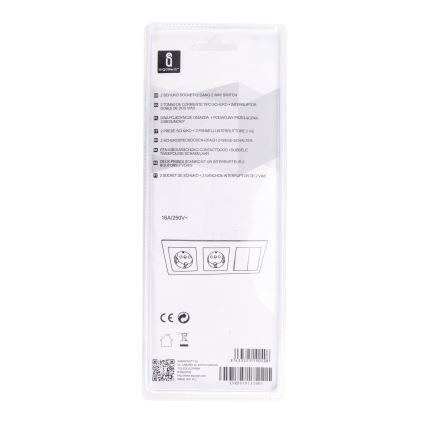 Aigostar - RINKINYS 2x Lizdas su jungikliu 2x16A/250V