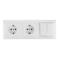 Aigostar - RINKINYS 2x Lizdas su jungikliu 2x16A/250V SCHUKO