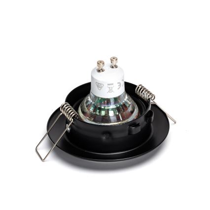 Aigostar - RINKINYS 3x LED įleidžiamieji šviestuvai 1xGU10/4,5W/230V 4000K juodi