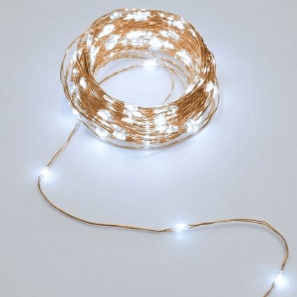 Aigostar - LED saulės girlianda 200 LED/8 funkcijų 22 m IP65 šaltai balta 800 mAh