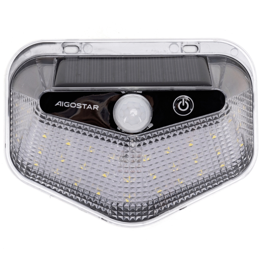 Aigostar - Saulės LED šviestuvas su jutikliu LED/3,7V 6500K 500 mAh IP65 juodas