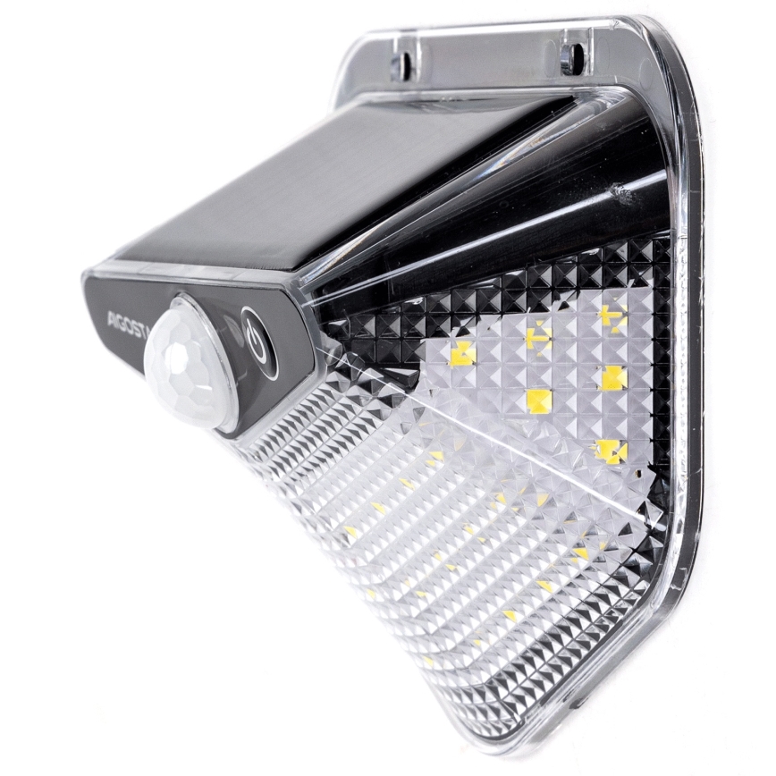 Aigostar - Saulės LED šviestuvas su jutikliu LED/3,7V 6500K 500 mAh IP65 juodas