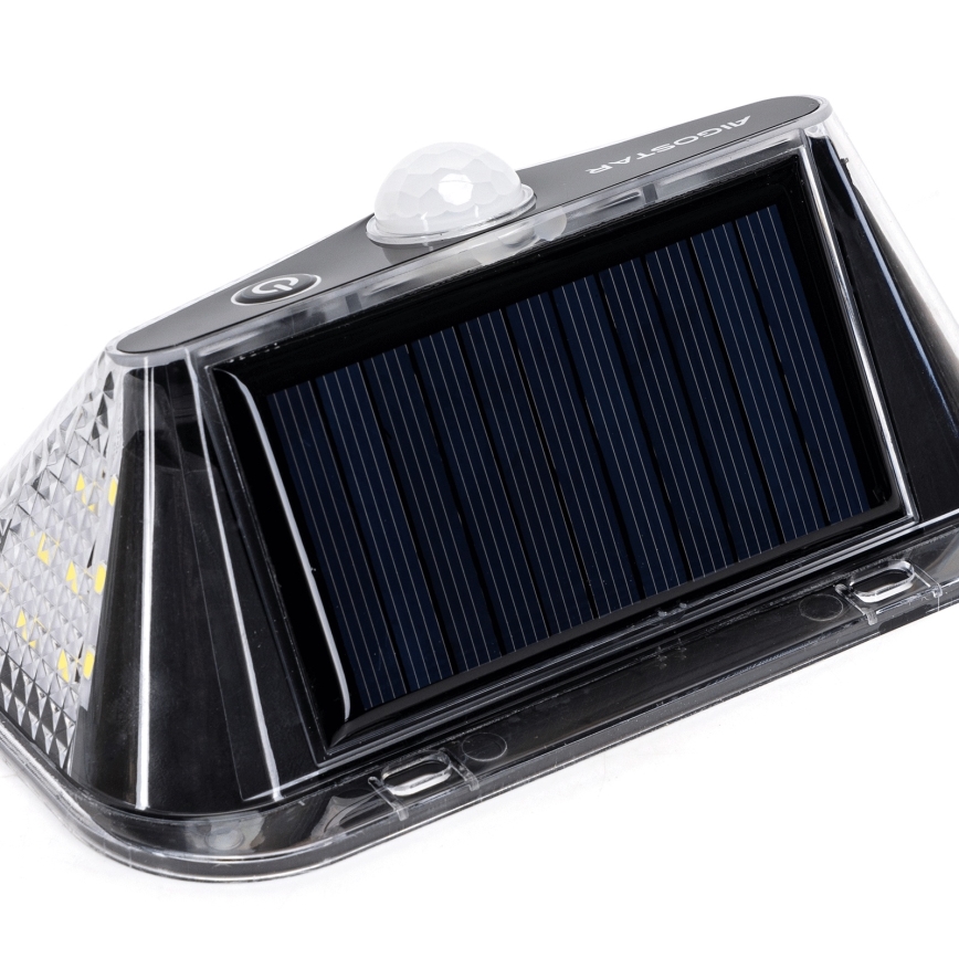 Aigostar - Saulės LED šviestuvas su jutikliu LED/3,7V 6500K 500 mAh IP65 juodas