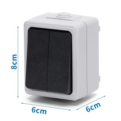 Aigostar - Serijinis namų jungiklis 250V/10A IP54