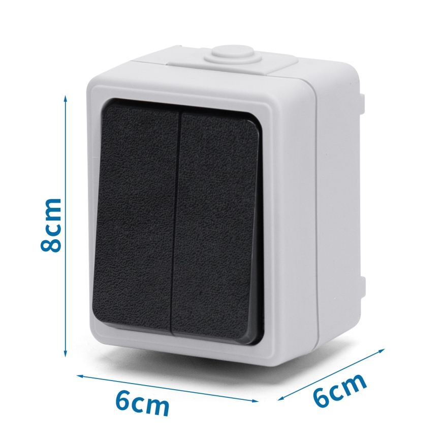 Aigostar - Serijinis namų jungiklis 250V/10A IP54
