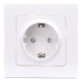 Aigostar - Sieninė rozetė su rėmeliu SCHUKO 250 V, balta