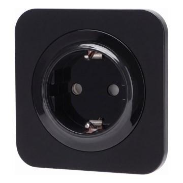 Aigostar - sieninis SCHUKO lizdas su rėmeliu 250V/16A juodas