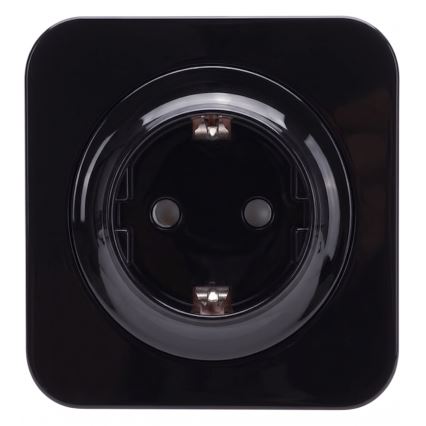 Aigostar - sieninis SCHUKO lizdas su rėmeliu 250V/16A juodas