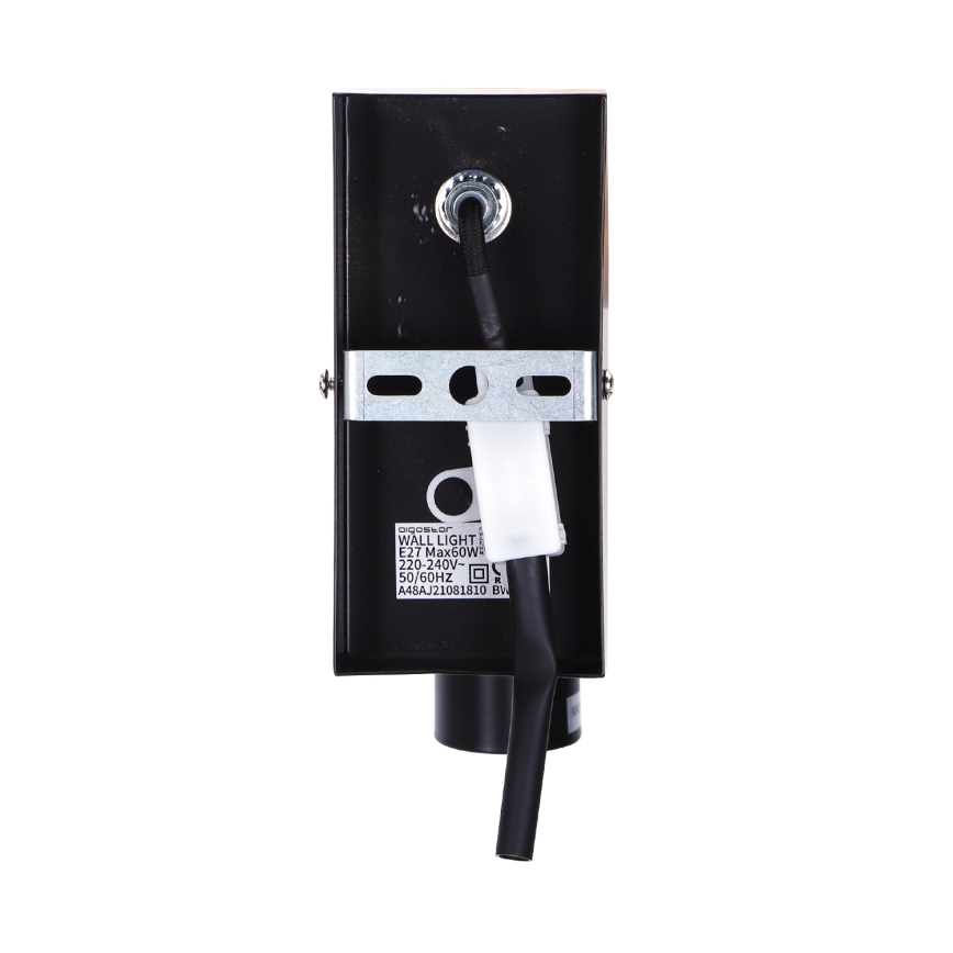 Aigostar - Sieninis šviestuvas 1xE27/60W/230V ruda/juoda