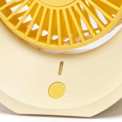 Aigostar – Stalinis įkraunamas ventiliatorius 3W/5V 1200mAh USB oranžinis