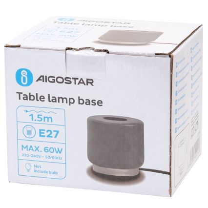 Aigostar - Stalinis šviestuvas 1xE27/60W/230V pilka