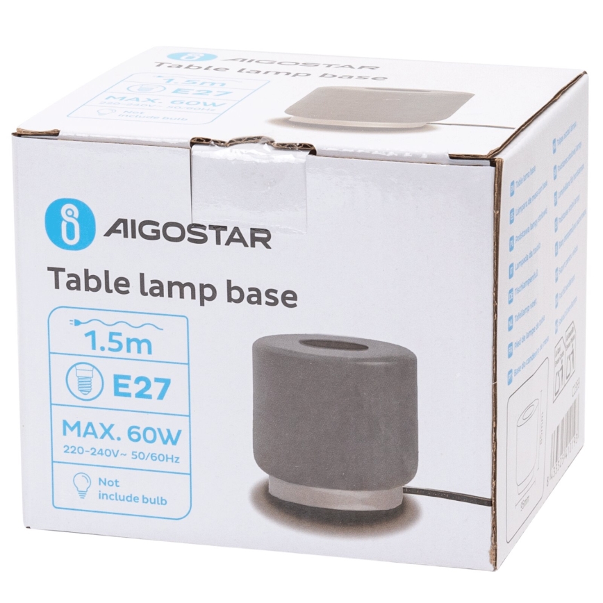 Aigostar - Stalinis šviestuvas 1xE27/60W/230V pilka