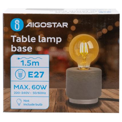 Aigostar - Stalinis šviestuvas 1xE27/60W/230V pilka