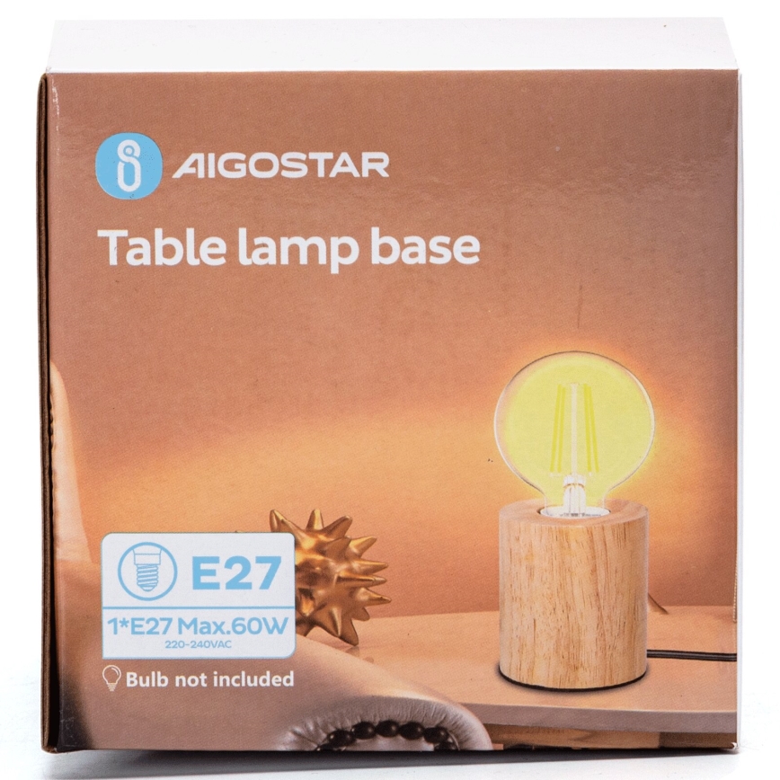 Aigostar - Stalinis šviestuvas 1xE27/60W/230V smėlio spalva