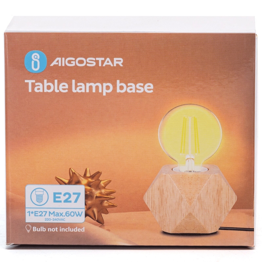 Aigostar - Stalinis šviestuvas 1xE27/60W/230V smėlio spalva