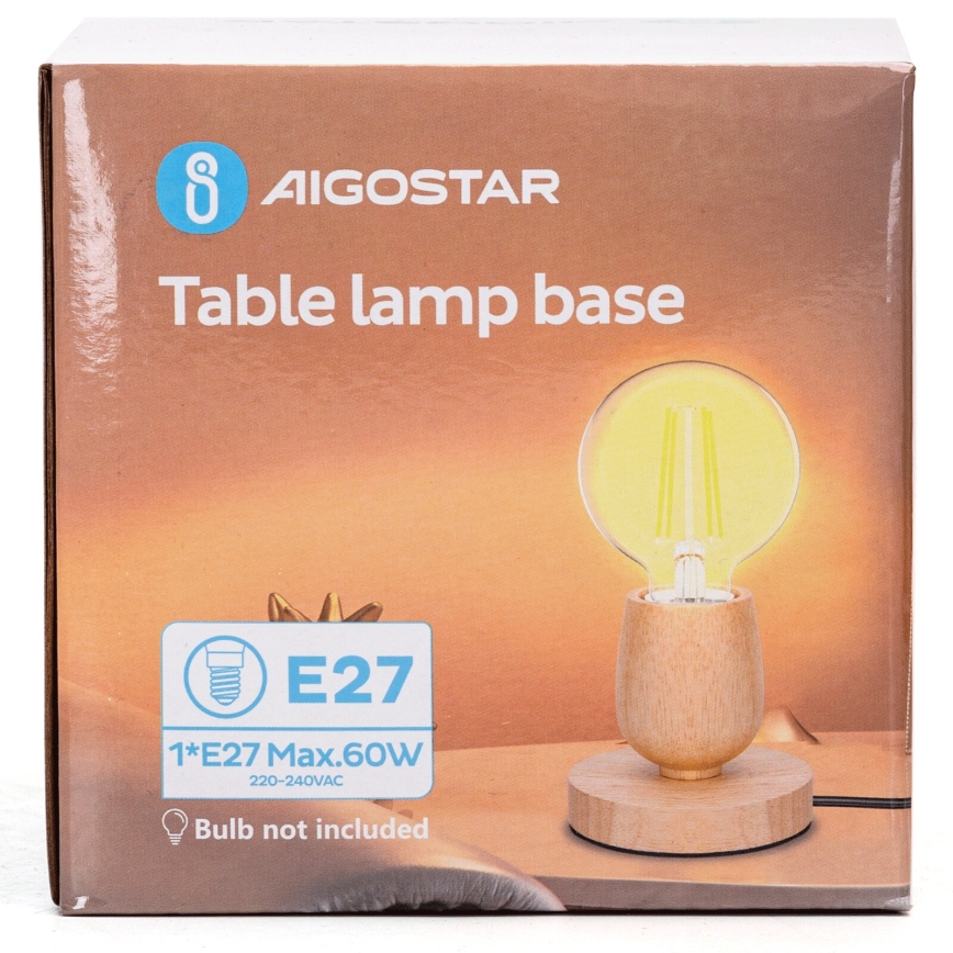 Aigostar - Stalinis šviestuvas 1xE27/60W/230V smėlio spalva