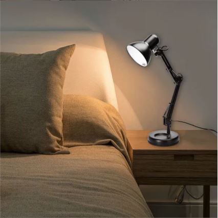 Aigostar - Stalinis šviestuvas 2in1 1xE27/40W/230V juoda