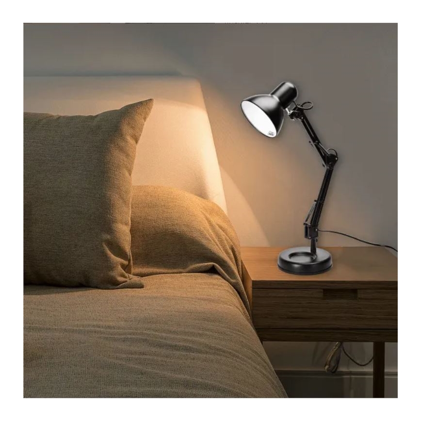 Aigostar - Stalinis šviestuvas 2in1 1xE27/40W/230V juoda