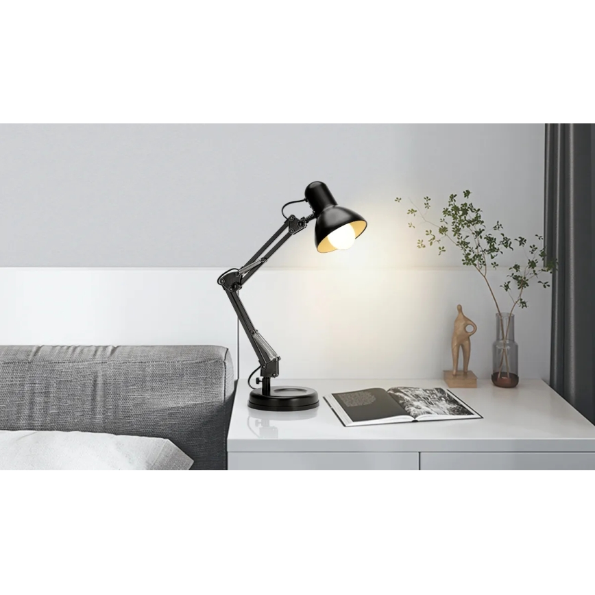 Aigostar - Stalinis šviestuvas 2in1 1xE27/40W/230V juoda