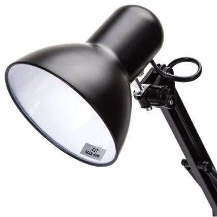 Aigostar - Stalinis šviestuvas 2in1 1xE27/40W/230V juoda