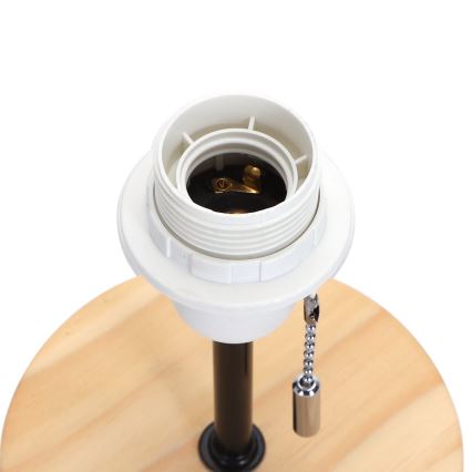 Aigostar - Stalinis šviestuvas su USB jungtimi 1xE27/40W/230V juodas/kreminis