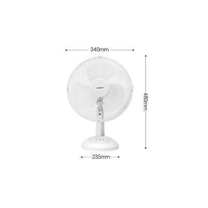 Aigostar - Stalinis ventiliatorius 35W/230V 34 cm baltas