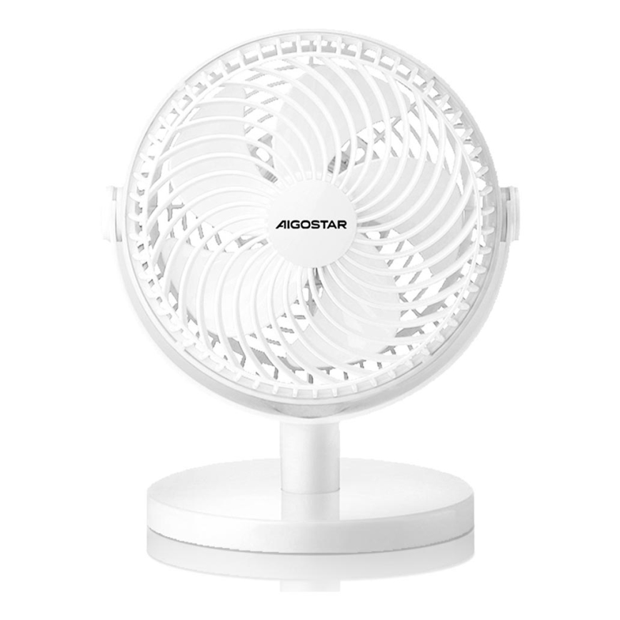 Aigostar - Stalinis ventiliatorius 3W/5V baltas