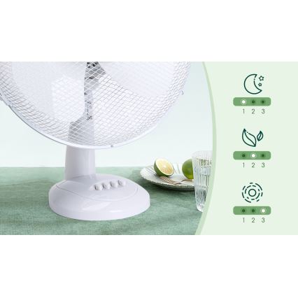 Aigostar - Stalinis ventiliatorius 50W/230V, baltas