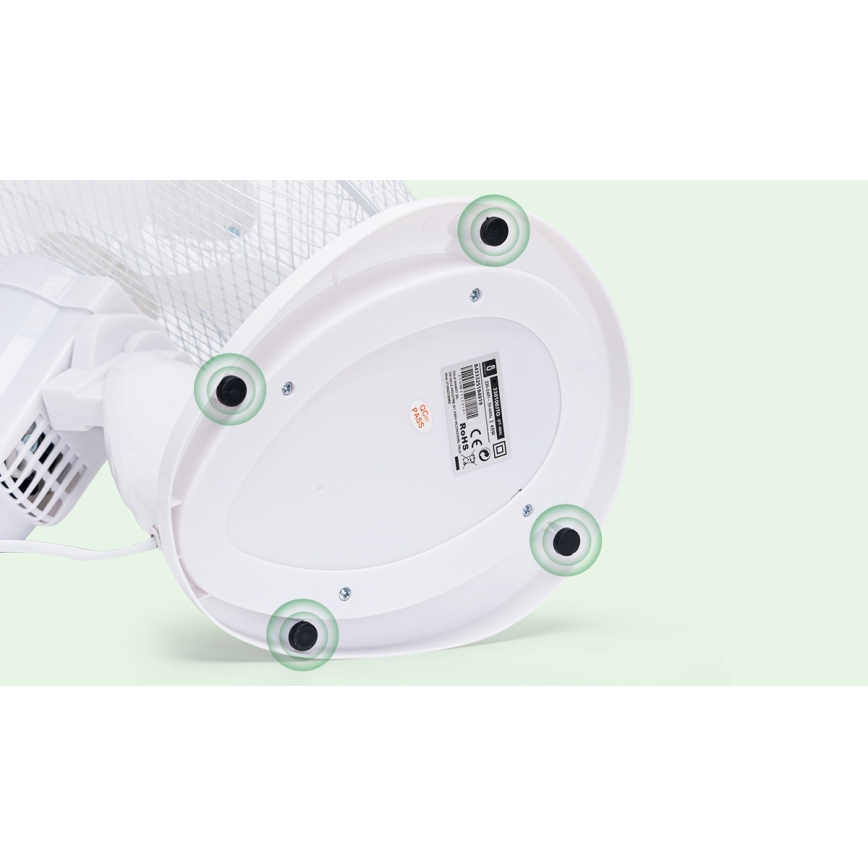 Aigostar - Stalinis ventiliatorius 50W/230V, baltas