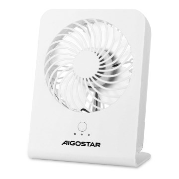 Aigostar - Stalinis ventiliatorius 5W/5V baltas