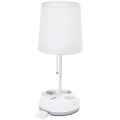 Aigostar - Stalo lemputė su lizdais ir USB prievadais 1xE27/60W/230V balta
