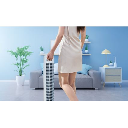 Aigostar - Stovimas ventiliatorius 45W/230V balta