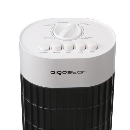 Aigostar - Stovimas ventiliatorius 45W/230V juoda/balta