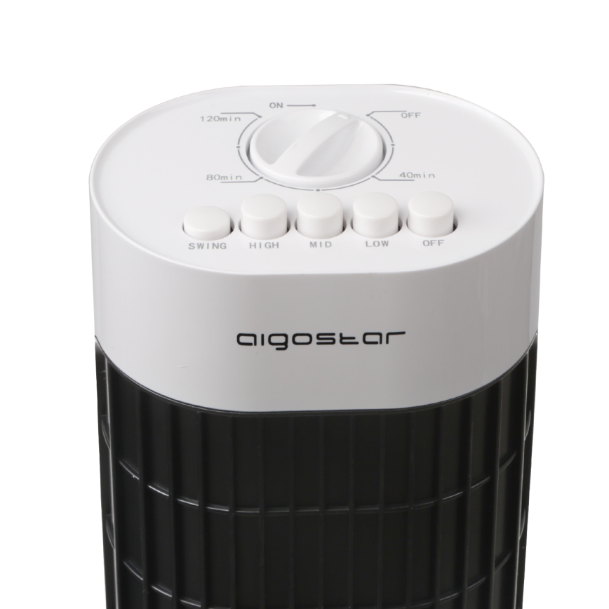 Aigostar - Stovimas ventiliatorius 45W/230V juoda/balta