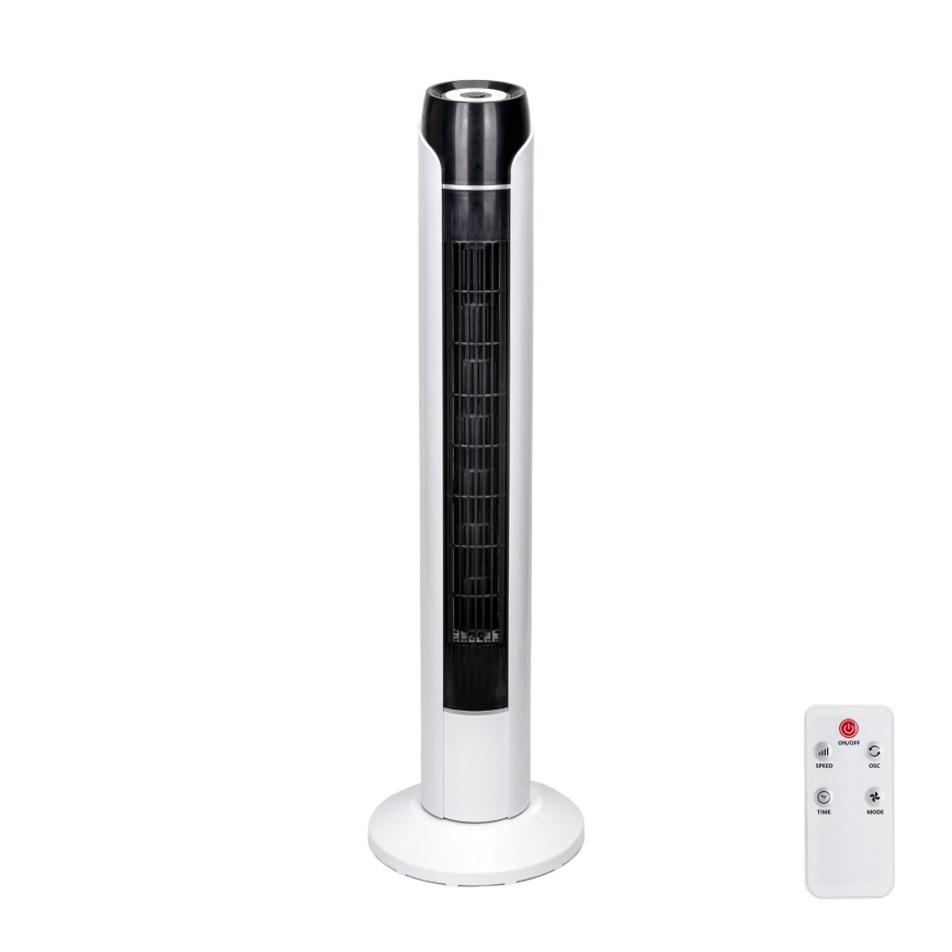 Aigostar - Stovimas ventiliatorius 50W/230V juodas/baltas + nuotolinio valdymo pultas