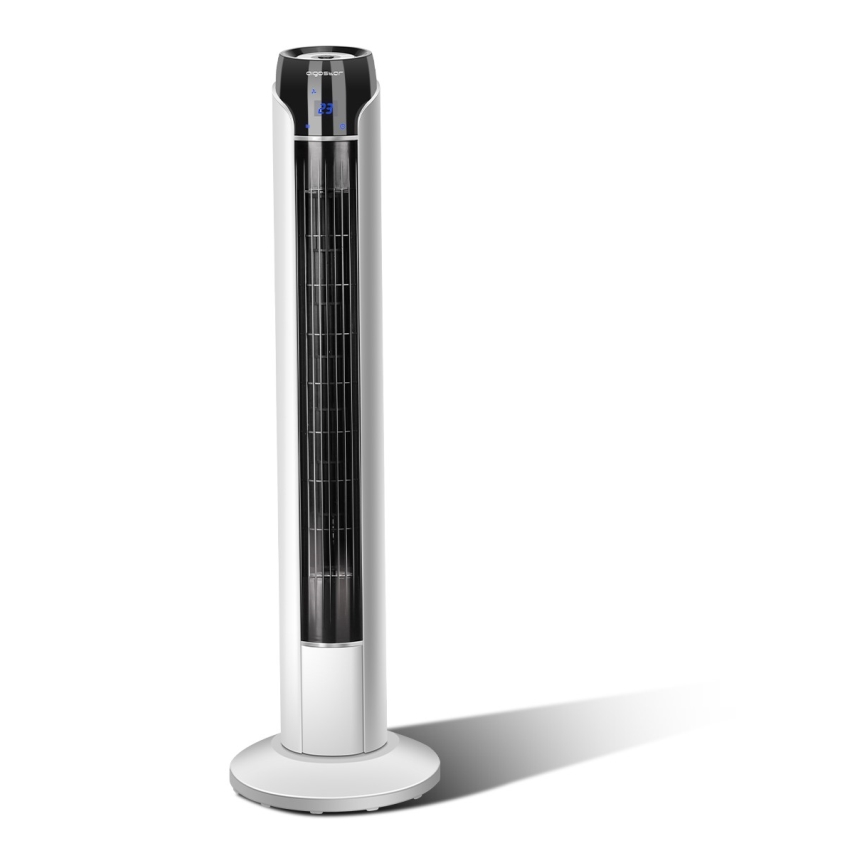 Aigostar - Stovimas ventiliatorius 50W/230V juodas/baltas + nuotolinio valdymo pultas