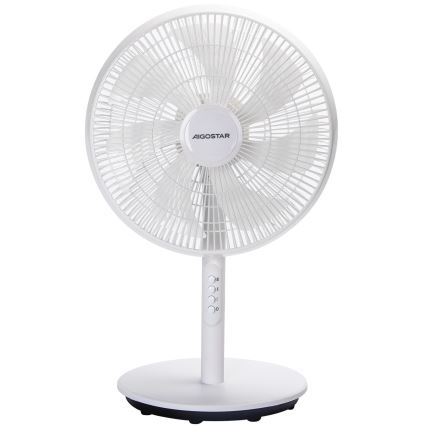 Aigostar - Pastatomas ventiliatorius 2 viename 45 W/230 V 110 cm baltas