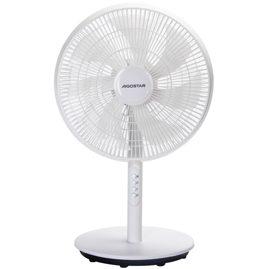 Aigostar - Pastatomas ventiliatorius 2 viename 45 W/230 V 110 cm baltas