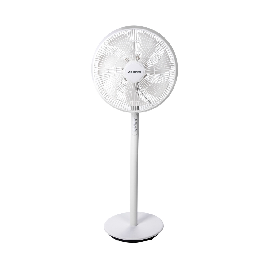 Aigostar - Pastatomas ventiliatorius 2 viename 45 W/230 V 110 cm baltas