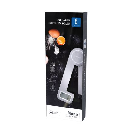 Aigostar - Sulankstoma virtuvės svarstyklė, 5 kg, matinio chromo spalvos