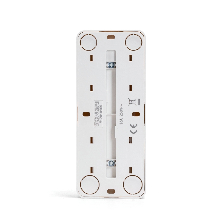 Aigostar - Triguba sieninė SCHUKO rozetė 250V balta