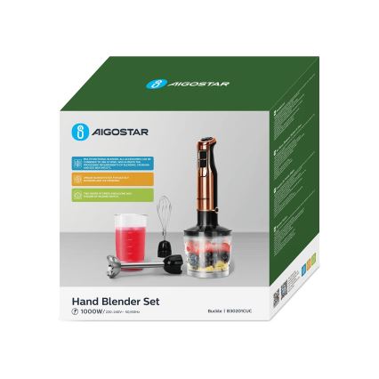 Aigostar - Trintuvas 1000W/230V rožė auksas