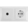 Aigostar - TV lizdas ir SCHUKO 230V lizdas su rėmeliu, baltas