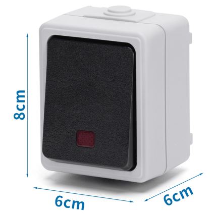 Aigostar - vieno mygtuko jungiklis IP54
