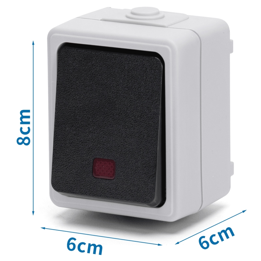 Aigostar - vieno mygtuko jungiklis IP54